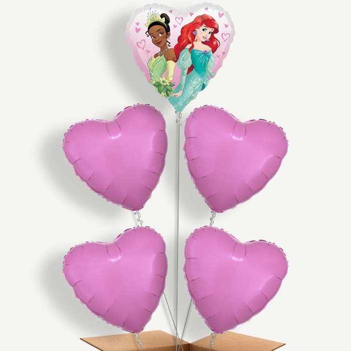 Disney Princess Dream Big Heart Helium Cluster Balloons | Party Save Smile