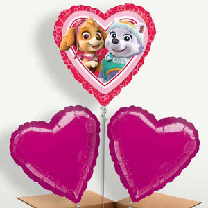 Paw Patrol Skye & Everest Heart Balloon Bunch (Trio)