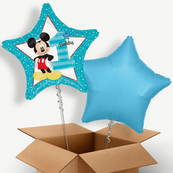 Mickey Mouse 1st Birthday Helium Balloon Pair | Party Save Smile