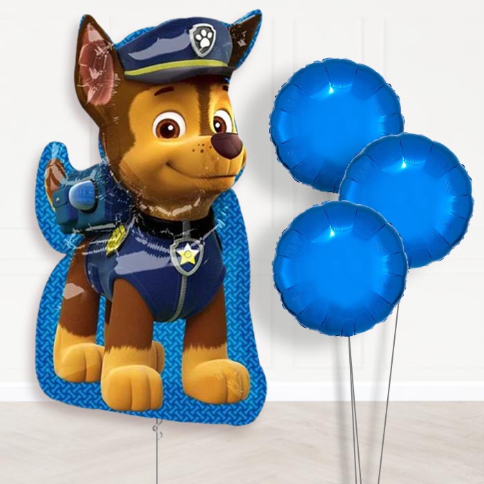 Paw Patrol Chase Balloon Bouquet in a Box - Plain Bouquet | Party Save Smile