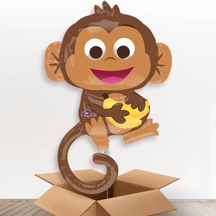 Giant Monkey Helium Balloon In a Box - Giant Balloon | Party Save Smile