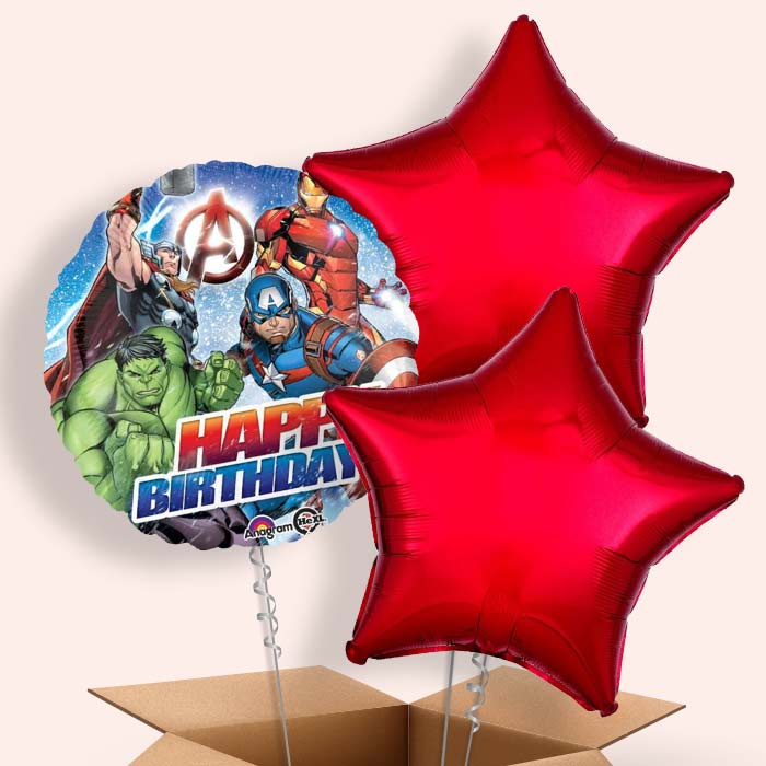 Anagram Marvel Avengers Powers Unite Balloon Bouquet – 5 Folienballons, Ungefüllt, Mit Selbstschließendem Ventil