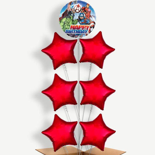 Marvel Avengers Happy Birthday Helium Balloon Arrangement | Party Save Smile