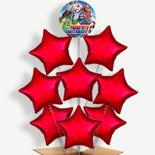 Marvel Avengers Happy Birthday Helium Balloon Bundle | Party Save Smile