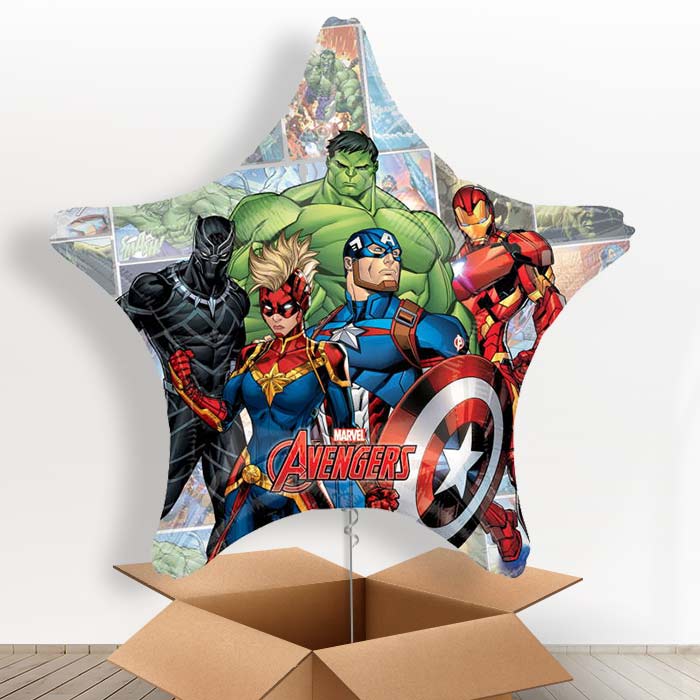 Giant Marvel Avengers Shaped Helium Balloon in a Box - 1 x Giant Balloon | Party Save Smile