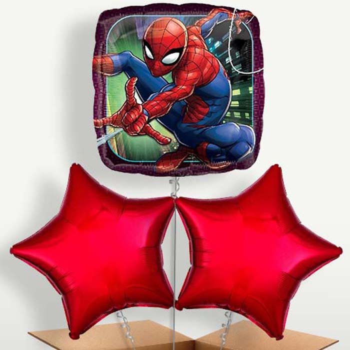 Animated Spiderman Bunch of Balloons inflated with Helium | Party Save Smile