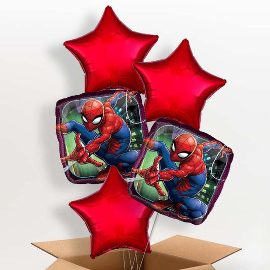 Animated Spiderman Helium Balloon in a Box - 5 Balloons | Party Save Smile