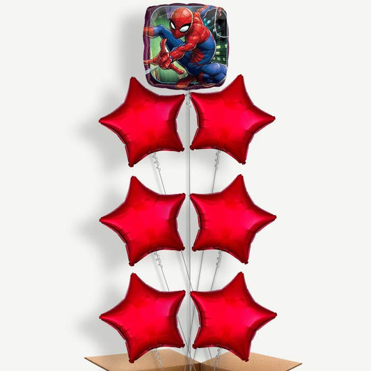 Animated Spiderman Balloon Arrangement Inflated with Helium | Party Save Smile