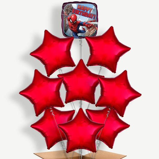 Spiderman Happy Birthday Helium Balloon Bundle | Party Save Smile