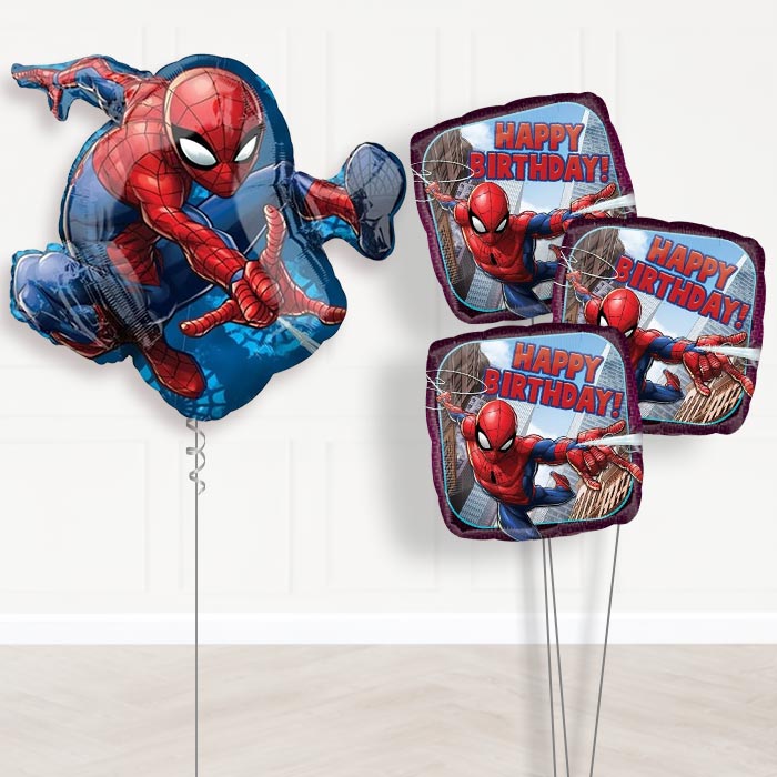 Spiderman Helium Balloon Bouquet Delivery - Themed Bouquet | Party Save Smile