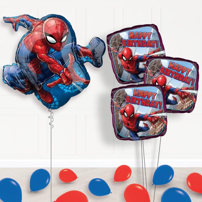 Spiderman Helium Balloon Bouquet Delivery - Themed Bouquet and Latex | Party Save Smile