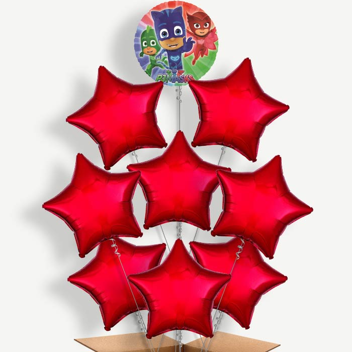 PJ Masks Balloon Bundle Inflated with Helium | Party Save Smile