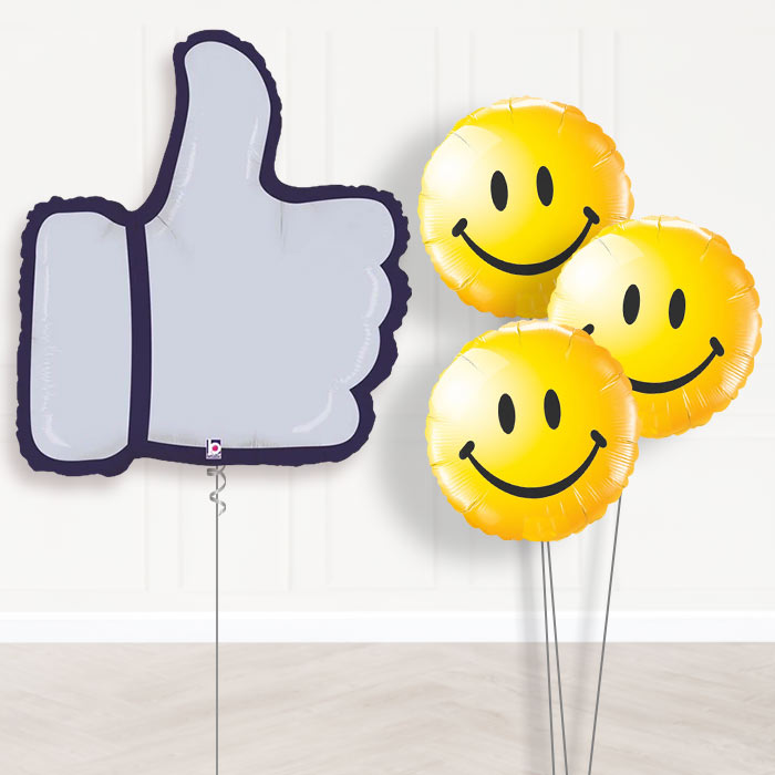 Thumbs Up Balloon Bouquet in a Box - Themed Bouquet | Party Save Smile