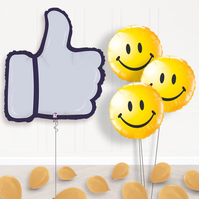 Thumbs Up Balloon Bouquet in a Box - Themed Bouquet and Latex | Party Save Smile