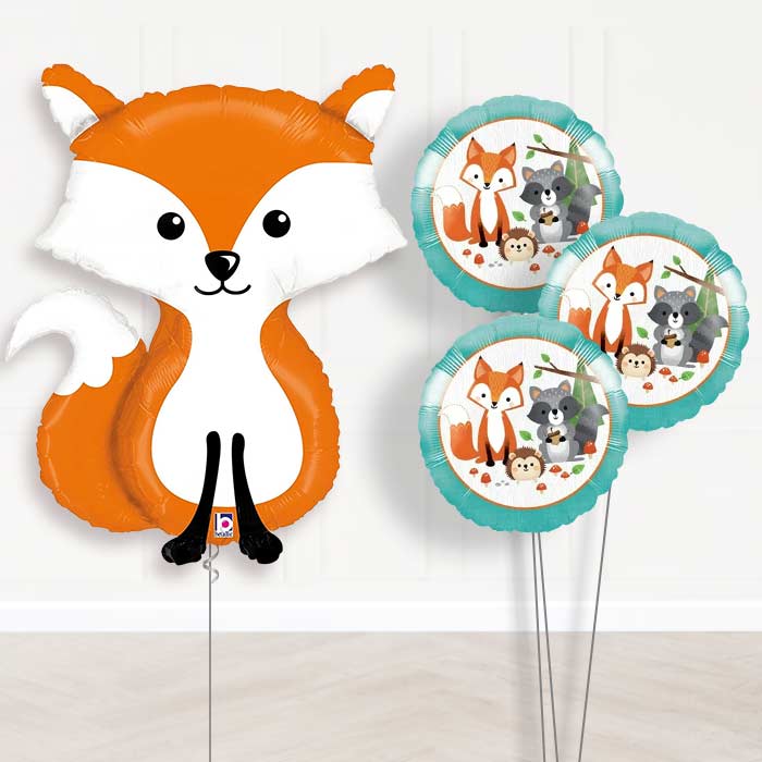 Fox Balloon Bouquet Delivered in a Box - Themed Bouquet | Party Save Smile