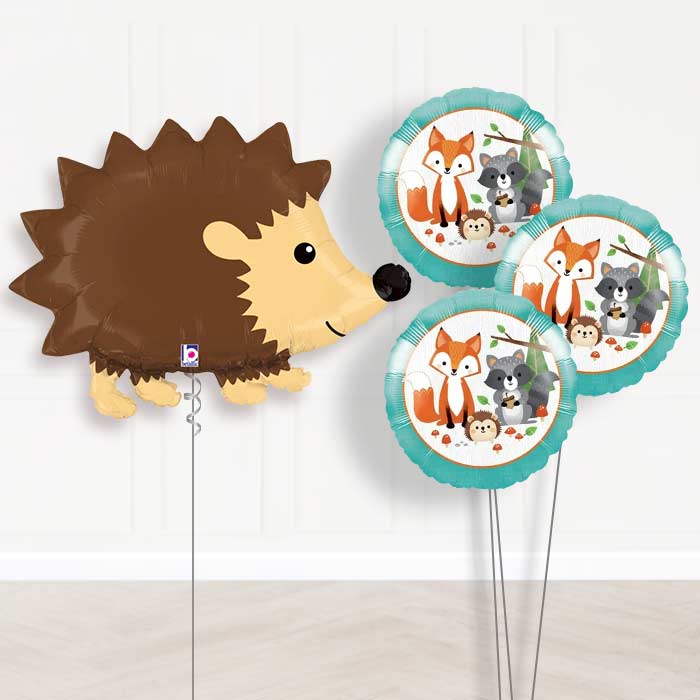 Hedgehog Inflated Helium Balloons Delivered - Themed Bouquet | Party Save Smile