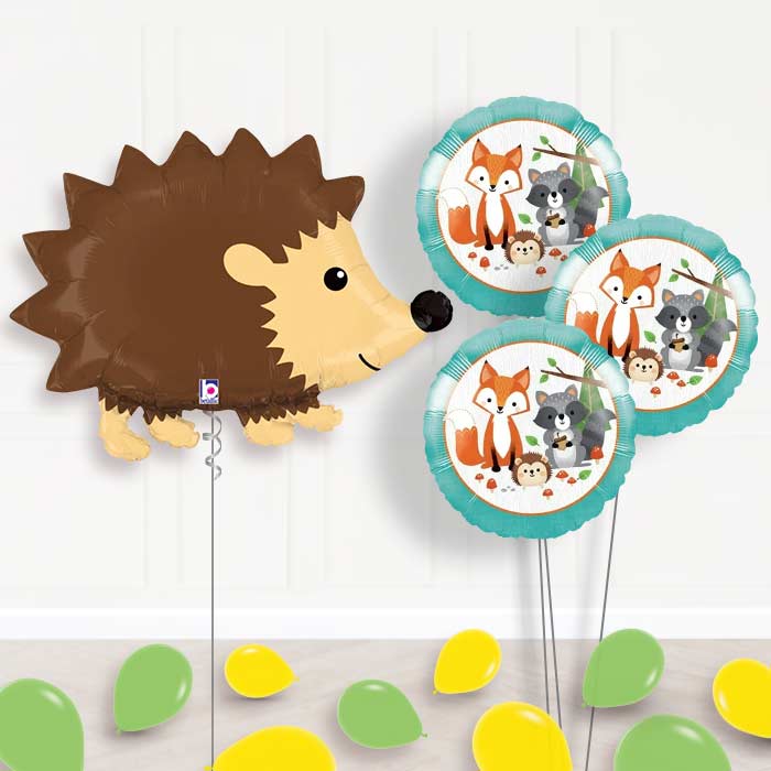 Hedgehog Inflated Helium Balloons Delivered - Themed Bouquet and Latex | Party Save Smile