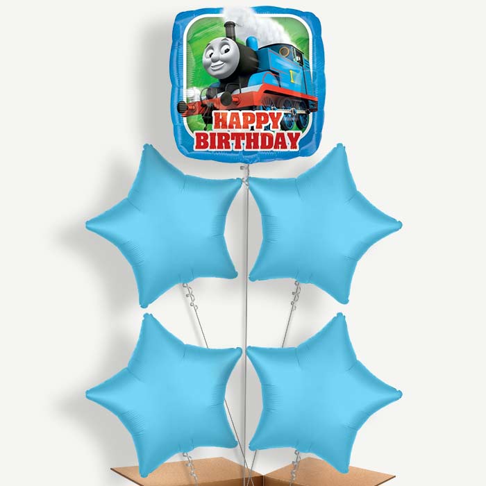 Thomas the Tank Engine Birthday Helium Balloon Cluster  | Party Save Smile