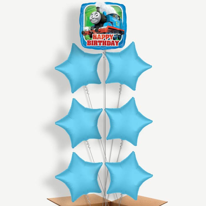 Thomas the Tank Engine Birthday Helium Balloon Arrangement | Party Save Smile
