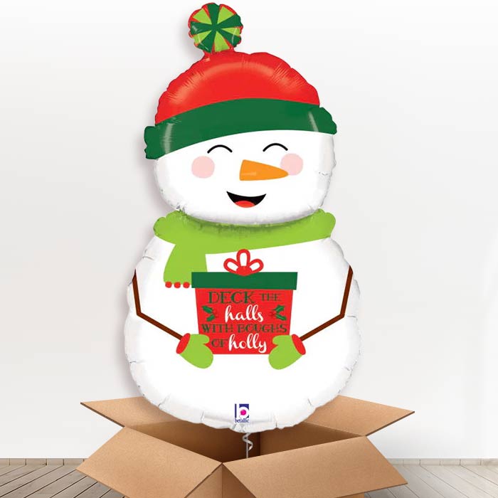 Giant Snowman Helium Balloon in a Box - Giant Balloon | Party Save Smile