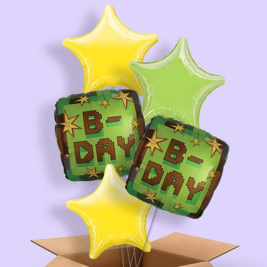 TNT Birthday Helium Balloons in a Box - 5 Balloon | Party Save Smile