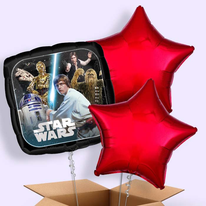 Star Wars Classic Helium Balloon in a Box - 3 Balloons | Party Save Smile