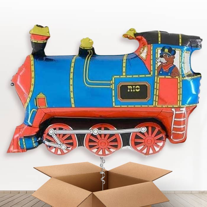 Giant Train Helium Balloons in a Box - Giant Balloon | Party Save Smile