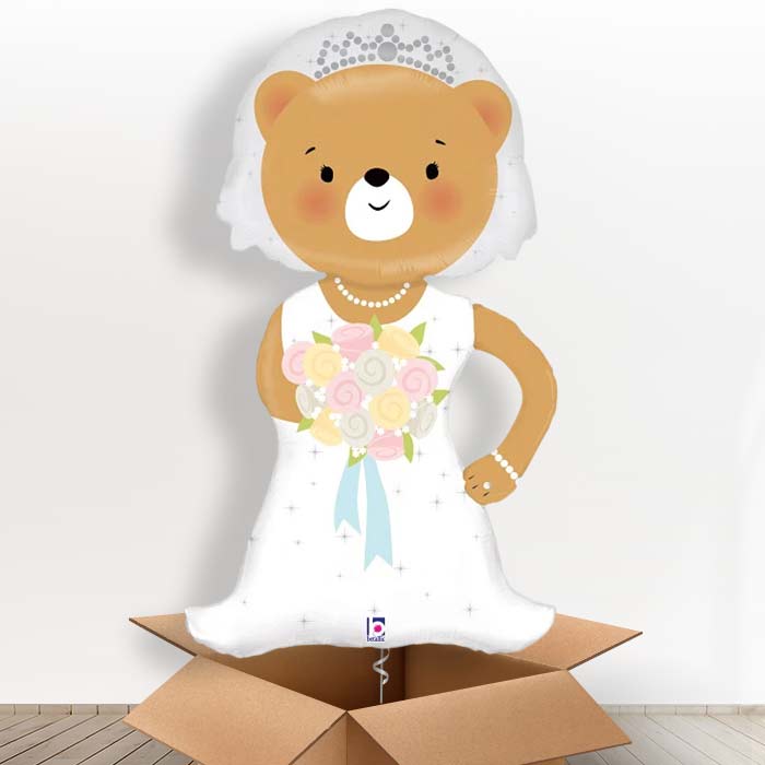 Bride Bear Linky Giant Helium Balloon in a Box Gift - Giant Balloon | Party Save Smile
