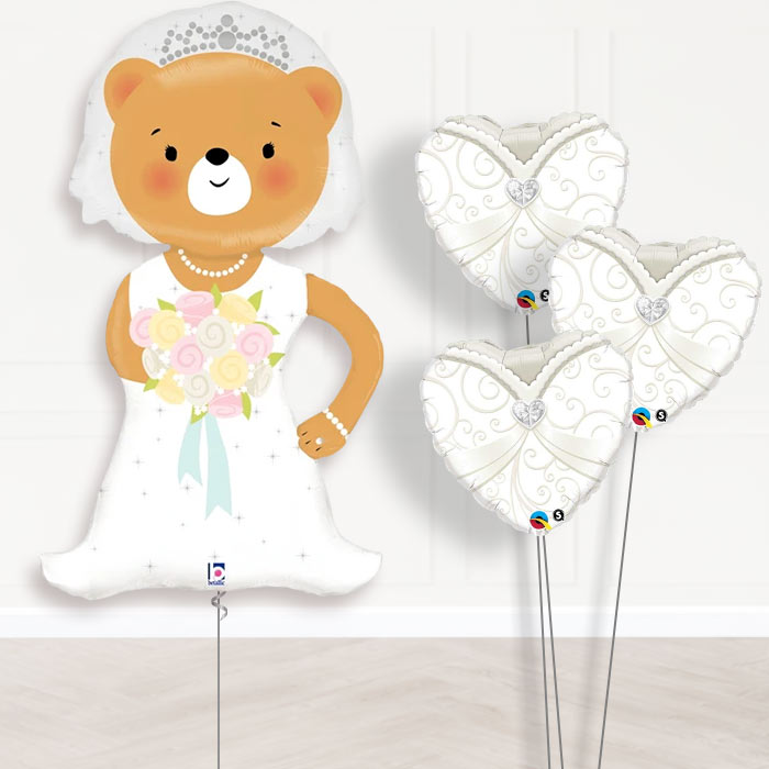 Wedding Balloon Displays - Bride Bear - Themed Bouquet | Party Save Smile
