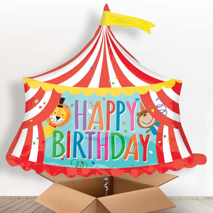 Circus Birthday Helium Balloons in a Box - Giant Balloon | Party Save Smile