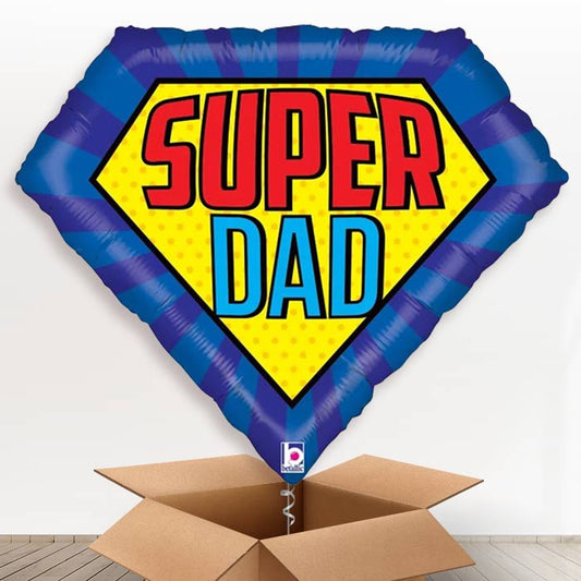 Giant Super Dad Helium Balloons in a Box - Giant Balloon | Party Save Smile