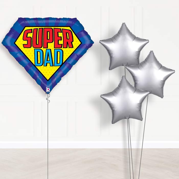 Super Dad Balloon Bouquet in a Box - Plain Bouquet | Party Save Smile