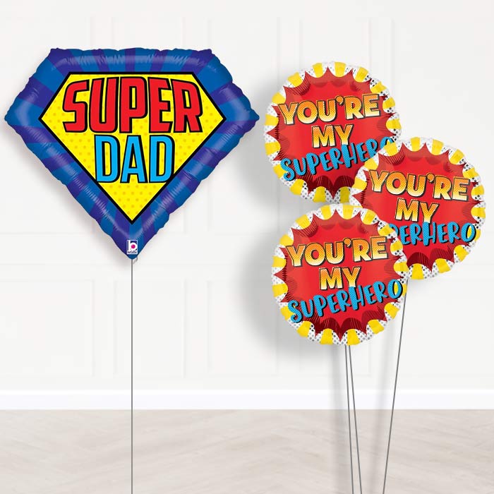 Super Dad Balloon Bouquet in a Box - Themed Bouquet | Party Save Smile