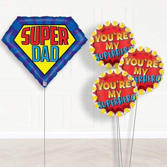 Super Dad Balloon Bouquet in a Box - Themed Bouquet | Party Save Smile