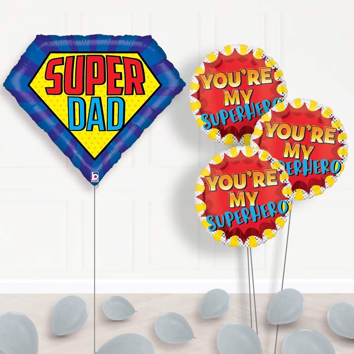 Super Dad Balloon Bouquet in a Box - Themed Bouquet and Latex | Party Save Smile