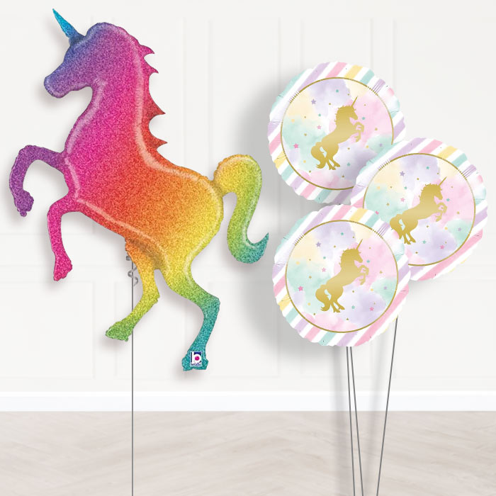 Shaped Unicorn Balloon Bouquet in a Box - Themed Bouquet | Party Save Smile