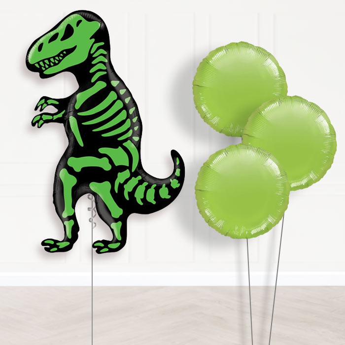 Dinosaur T Rex Balloon Bouquet in a Box - Plain Bouquet | Party Save Smile