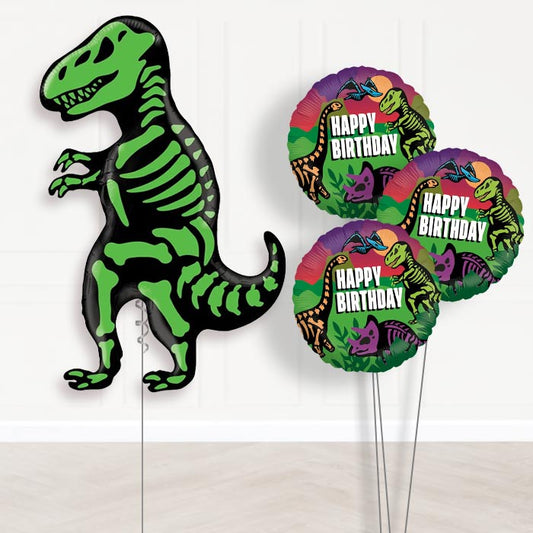 Dinosaur T Rex Balloon Bouquet in a Box - Themed Bouquet | Party Save Smile