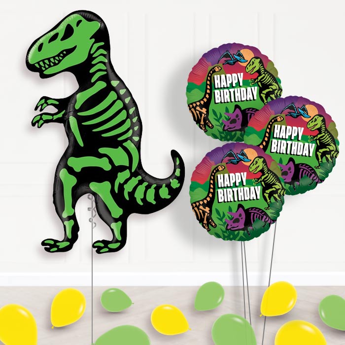 Dinosaur T Rex Balloon Bouquet in a Box - Themed Bouquet and Latex | Party Save Smile
