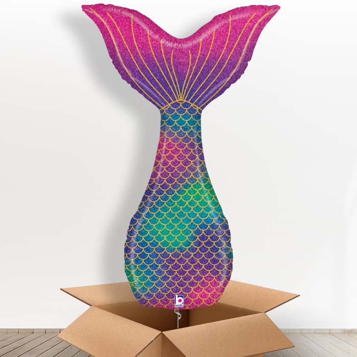 Mermaid Tail Helium Balloon in a Box - Giant Balloon | Party Save Smile