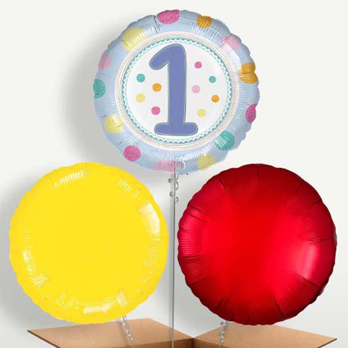 Pastel Dots 1st Birthday Balloon Bunch | Party Save Smile