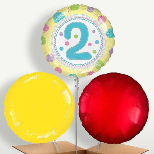 Colourful Spots 2nd Birthday Bunch of Balloons | Party Save Smile
