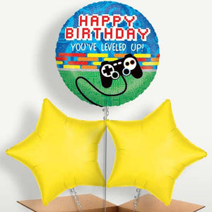 Happy Birthday Game Controller Balloons in a Bunch (Trio)