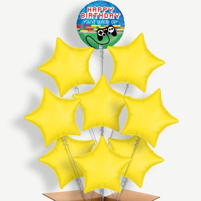 Happy Birthday Game Controller Helium Balloon Bundle | Party Save Smile