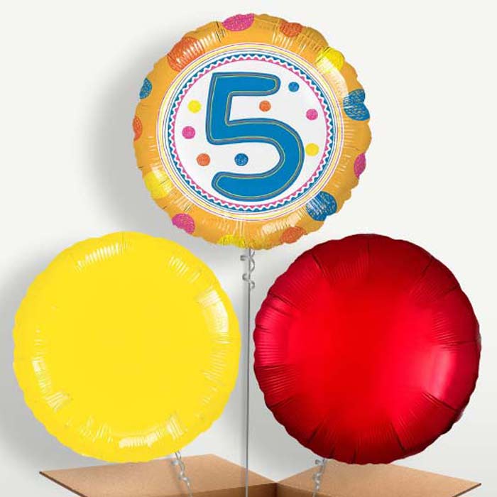 Colourful Spots 5th Birthday Bunch of Balloons | Party Save Smile
