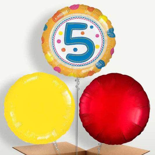 Colourful Spots 5th Birthday Bunch of Balloons | Party Save Smile