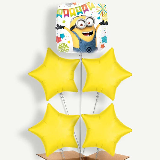 Hooray Balloon Cluster Inflated with Helium | Party Save Smile