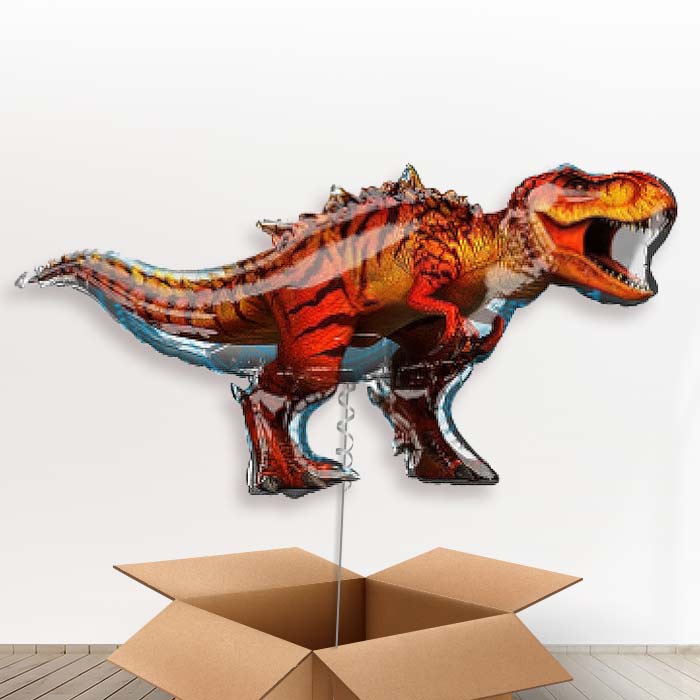 Jurassic World T-Rex Helium Balloon in a Box - 1 x Giant Balloon | Party Save Smile