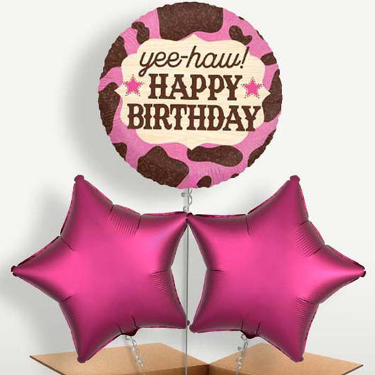 Cowgirl Yee Haw Birthday Bunch of Balloons | Party Save Smile