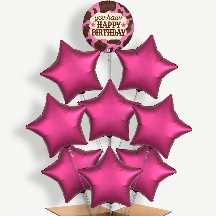 Cowgirl Yee Haw Birthday Helium Balloon Bundle | Party Save Smile